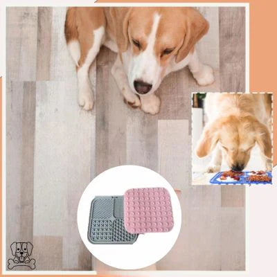 TAPIS-DE-LÉCHAGE-POUR-CHIEN-ROSE-GRIS